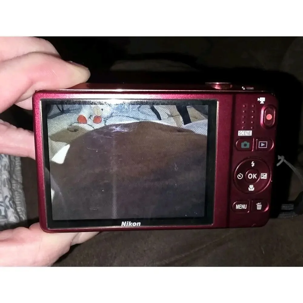 Nikon COOLPIX S6500 Red Compact Digital Camera 12x Zoom 16MP HDMI Tested Works